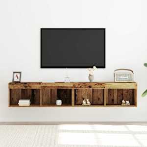 Sestava TV skříněk s LED 2 pcs Staré dřevo 80 x 30 x 30 cm - obrázek 5