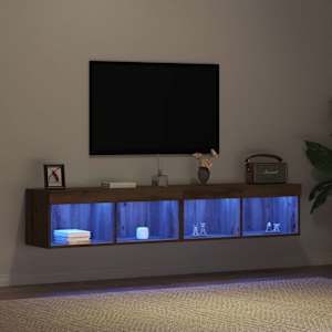 Sestava TV skříněk s LED 2 pcs Artisanový dub 80 x 30 x 30 cm - obrázek 6