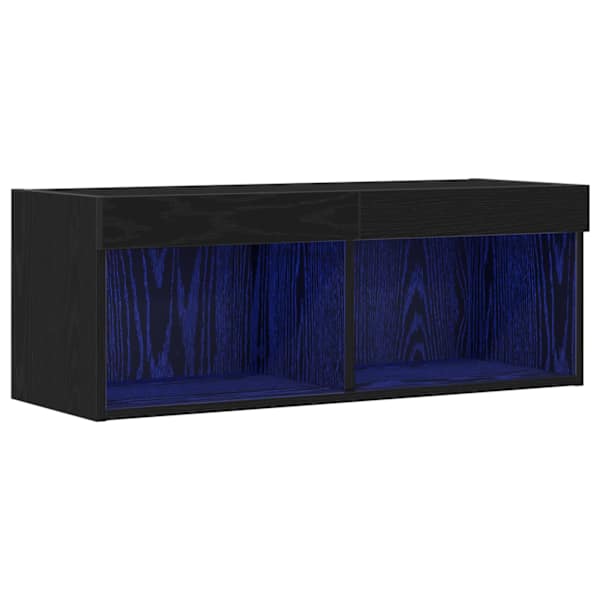vidaXL Telerikapi komplekt 80 x 30 x 30 cm Must tamm Tehispuit
