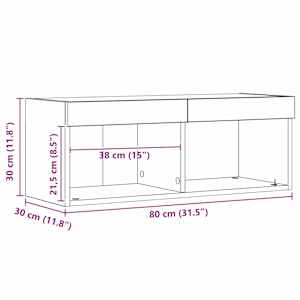 Sestava TV skříněk Černý dub 80 x 30 x 30 cm kompozitní dřevo - obrázek 16