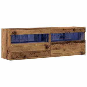 TV wall cabinet Nástěnný 2 pcs Staré dřevo 60 x 30 x 40 cm - obrázek 2
