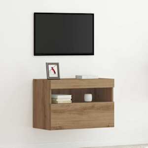 TV wall cabinet dub artisan 60 x 30 x 40 cm kompozitní dřevo - obrázek 1