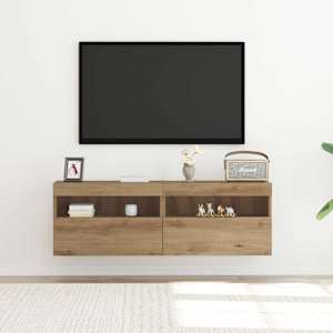 TV wall cabinet Nástěnný 2 pcs dub artisan 60 x 30 x 40 cm - obrázek 5