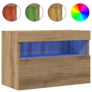 TV wall cabinet Nástěnný 2 pcs dub artisan 60 x 30 x 40 cm - obrázek 4