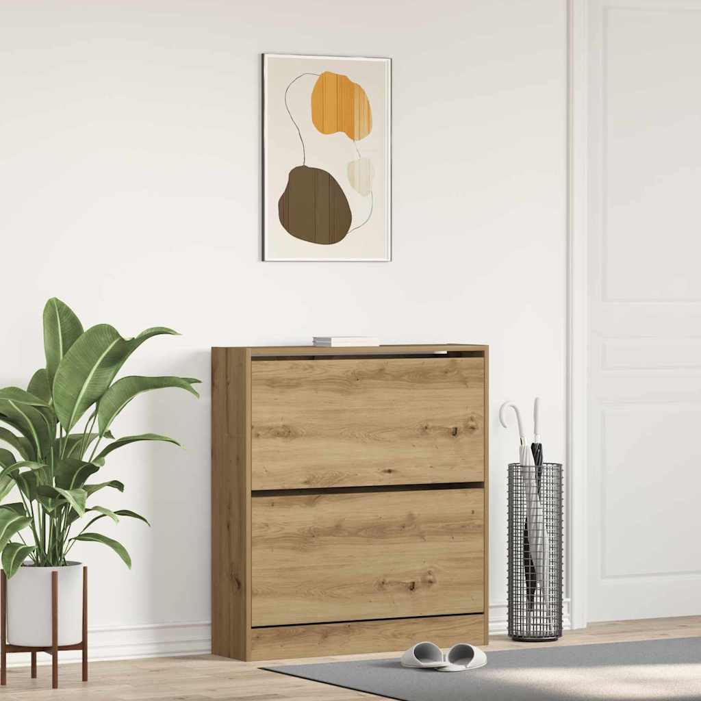 Kengäteline Kääntölaatikolla Savustettu Tammi 80x21x87,5 cm