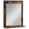 vidaXL Peegel Vana puit 50 x 12 x 60 cm Klaas ja tehnoloogiline puit