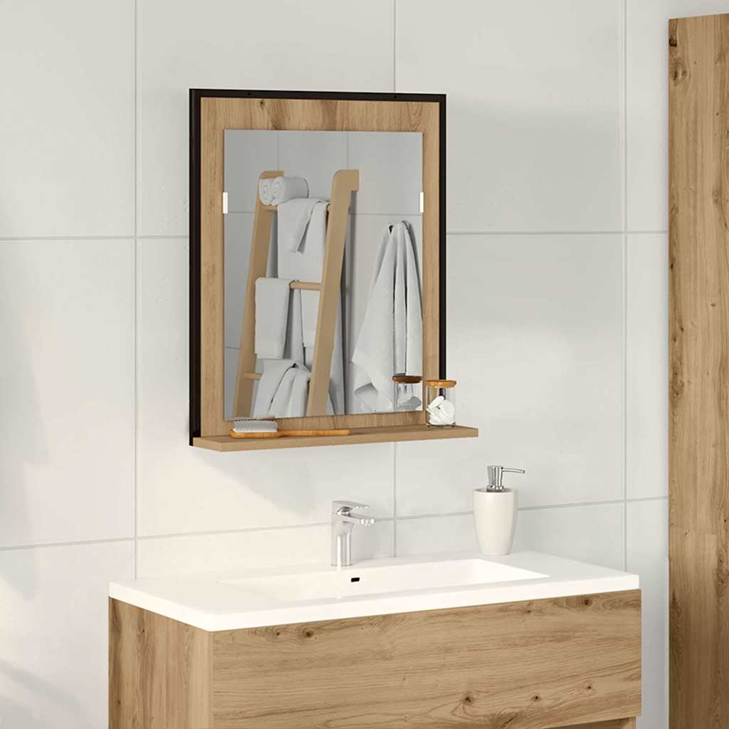 Zrkadlo do kúpeľne Artisan Oak 50x12x60 cm Kompozitné drevo 862221