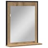 vidaXL Peegel k&auml;sit&ouml;&ouml;tamm 50 x 12 x 60 cm Klaas ja tehnoloogiline puit