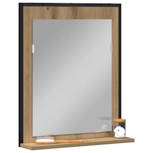 Zrcadlo dub artisan 50 x 12 x 60 cm Sklo a inženýrské dřevo - obrázek 3