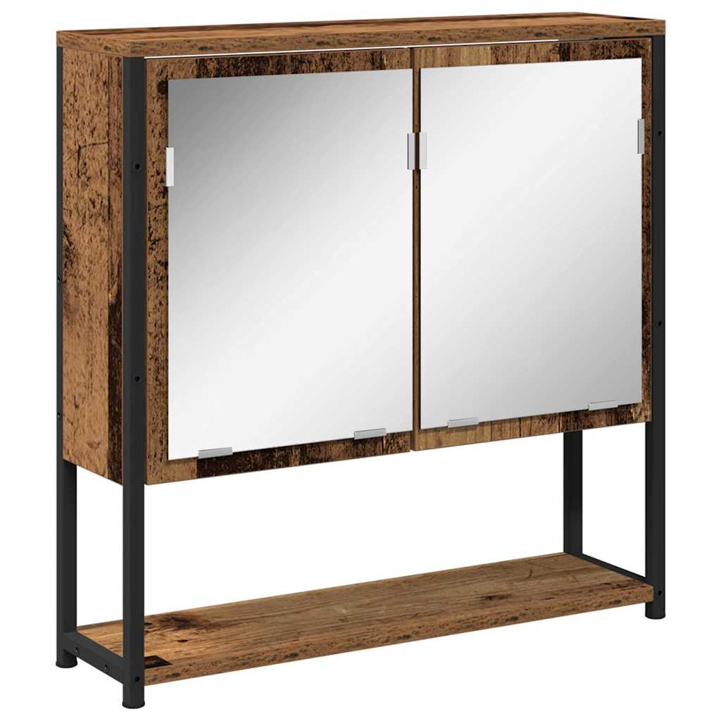 Bathroom Mirror Cabinet Wall Mounted Storage Cabinet Engineered Wood vidaXL - Picture 30 of 75