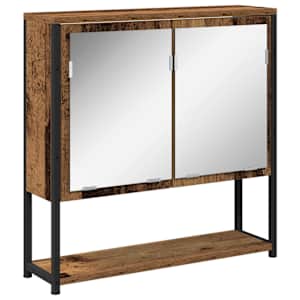 Zrcadlová skříň Staré dřevo 60 x 16 x 60 cm kompozitní dřevo - obrázek 2