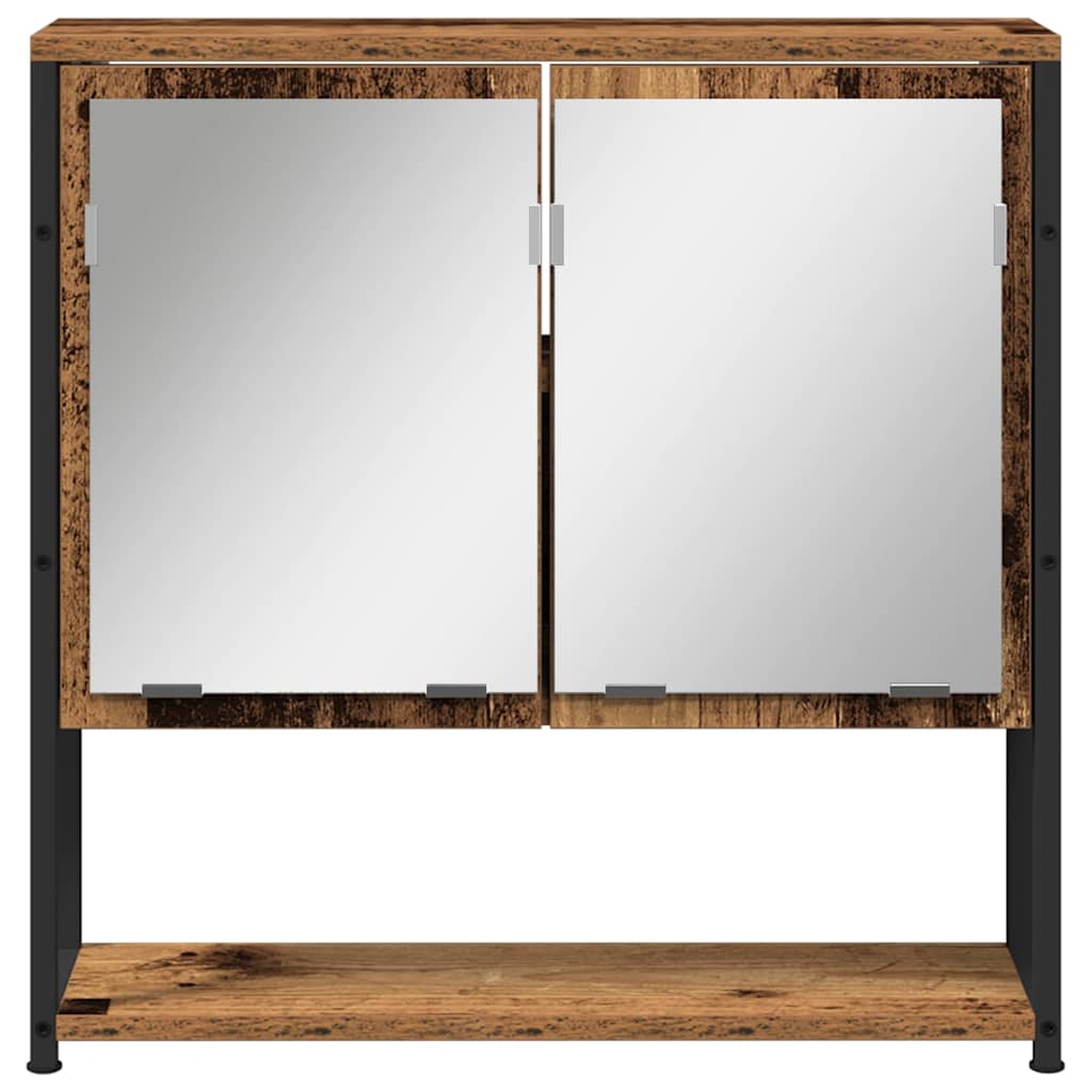 Bathroom Mirror Cabinet Wall Mounted Storage Cabinet Engineered Wood vidaXL - Picture 34 of 75