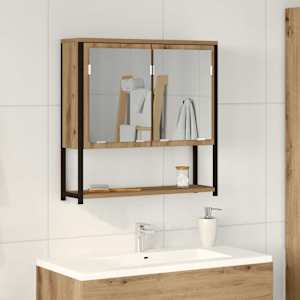 Zrcadlová skříň Artisanový dub 60 x 16 x 60 cm kompozitní dřevo