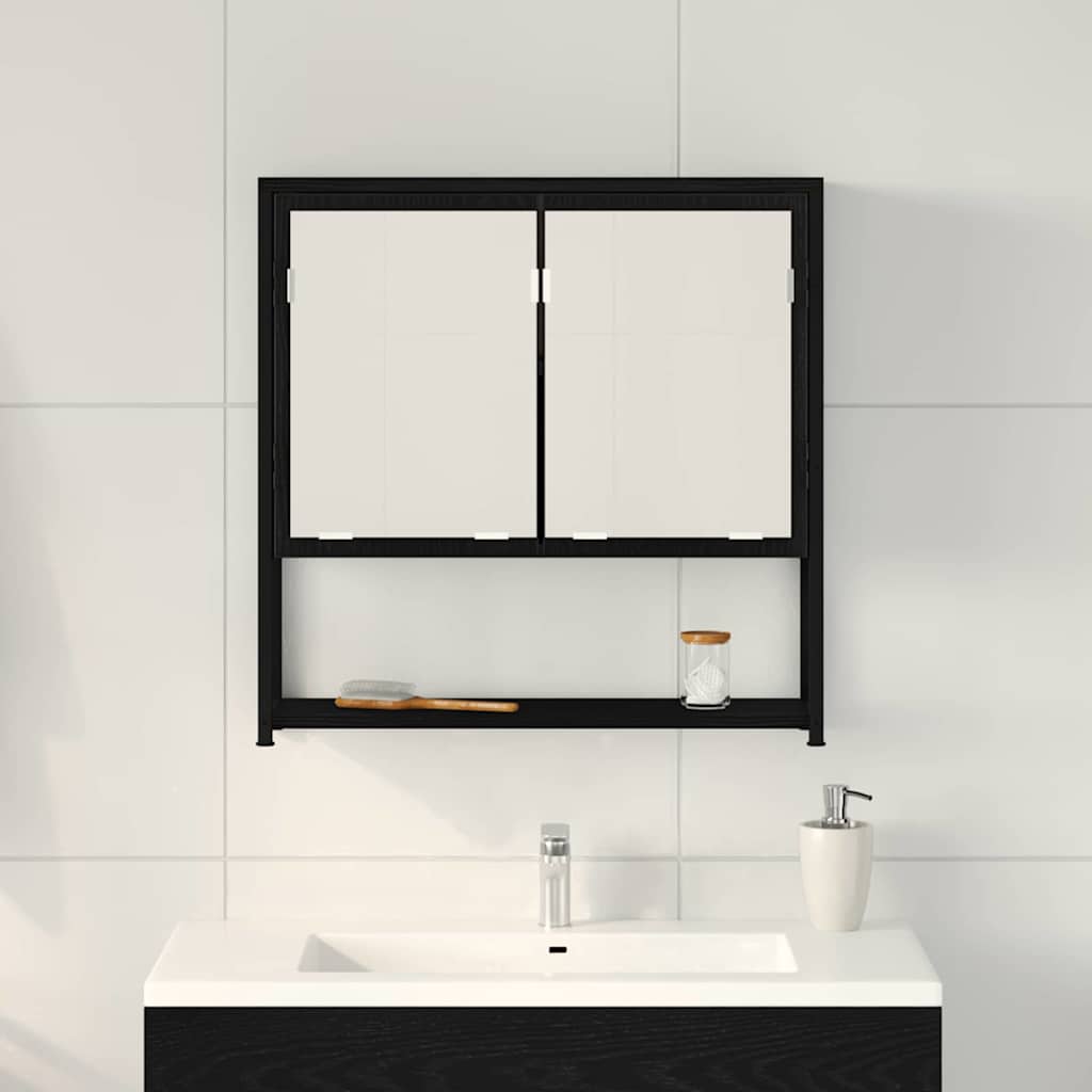Bathroom Mirror Cabinet Wall Mounted Storage Cabinet Engineered Wood vidaXL - Picture 21 of 75