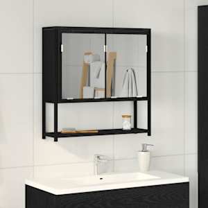 Zrcadlová skříň Černý dub 60 x 16 x 60 cm kompozitní dřevo - obrázek 1