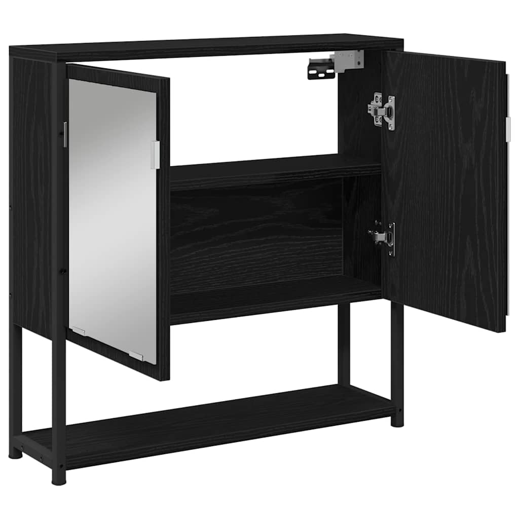 Bathroom Mirror Cabinet Wall Mounted Storage Cabinet Engineered Wood vidaXL - Picture 22 of 75