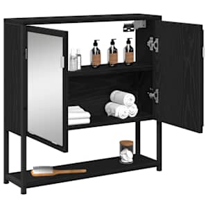 Zrcadlová skříň Černý dub 60 x 16 x 60 cm kompozitní dřevo - obrázek 3