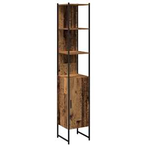 vidaXL Vannitoa kapp Vana puit 33 x 33 x 185,5 cm Tehispuit