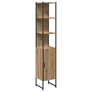 vidaXL Vannitoa kapp k&auml;sit&ouml;&ouml;tamm 33 x 33 x 185,5 cm Tehispuit