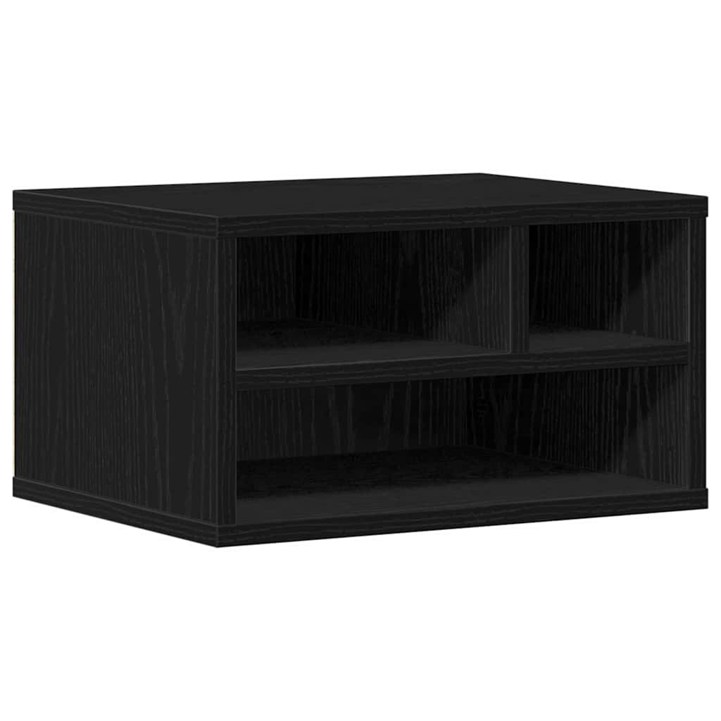 vidaXL Stojan na tlačiareň s úložiskom Čierny dub 40 x 32 x 22.5 cm