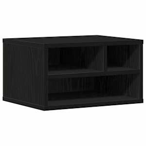 vidaXL Printeri alus Must tamm 40 x 32 x 22,5 cm Tehispuit
