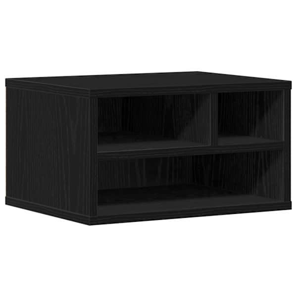 vidaXL Printeri alus Must tamm 40 x 32 x 22,5 cm Tehispuit