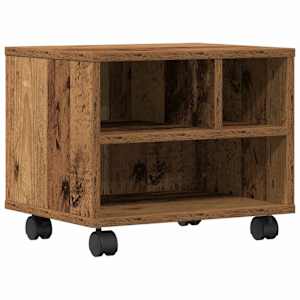 vidaXL Printeri alus Vana puit 41 x 32 x 34,5 cm Tehispuit