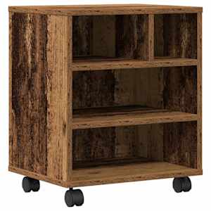 vidaXL Printeri alus Vana puit 41 x 32 x 48 cm Tehispuit
