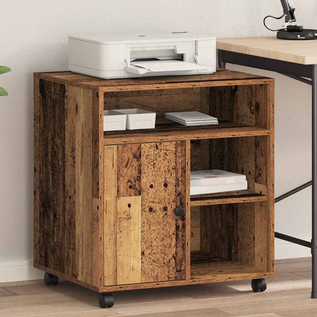 vidaXL Suport pentru imprimantă Lemn vechi 60 x 50 x 67 cm