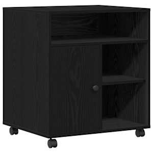 vidaXL Printeri alus Must tamm 60 x 50 x 67 cm Tehispuit