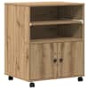 vidaXL Printeri alus Artisan tamm 60 x 48 x 74 cm Tehispuit