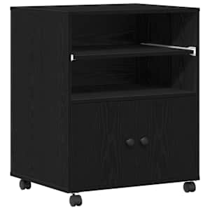 vidaXL Printeri alus Must tamm 60 x 48 x 74 cm Tehispuit