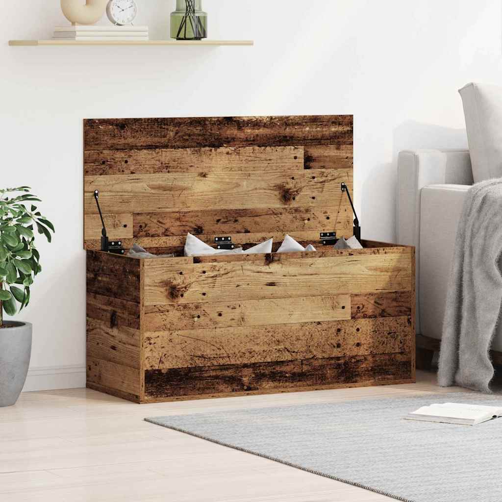 vidaXL Cutie de depozitare Lemn vechi 100 x 42 x 46 cm Lemn compozit