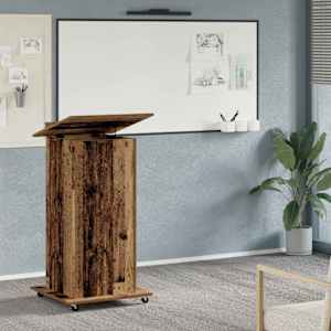 Podium s policí Staré dřevo 55 x 55 x 107 cm kompozitní dřevo - obrázek 1