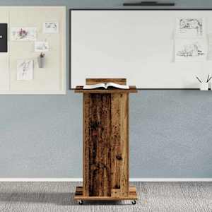 Podium s policí Staré dřevo 55 x 55 x 107 cm kompozitní dřevo - obrázek 4