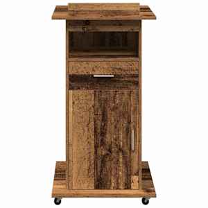 Podium s policí Staré dřevo 55 x 55 x 107 cm kompozitní dřevo - obrázek 5