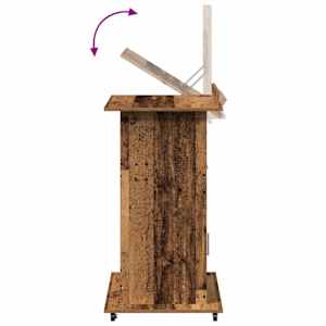 Podium s policí Staré dřevo 55 x 55 x 107 cm kompozitní dřevo - obrázek 12