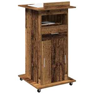 Podium s policí Staré dřevo 55 x 55 x 107 cm kompozitní dřevo - obrázek 3
