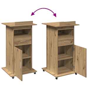 Podium s kolem Artisanový dub 55 x 55 x 107 cm kompozitní dřevo - obrázek 11