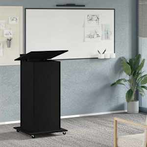 Podium se zásuvkou Černý dub 55 x 55 x 107 cm kompozitní dřevo - obrázek 1