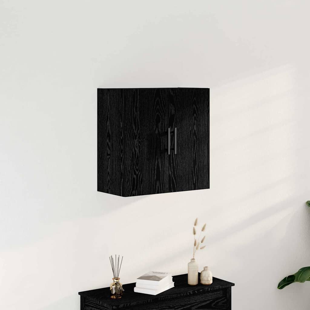 Seinaleht Must Tamme 60x31x60 cm Tehisest Puidust