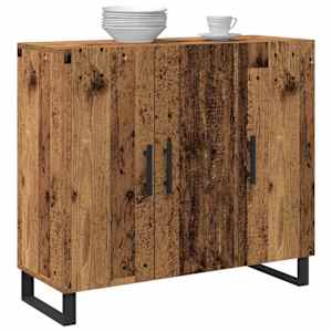 Servírovací skříň Staré dřevo 90 x 34 x 80 cm kompozitní dřevo - obrázek 3