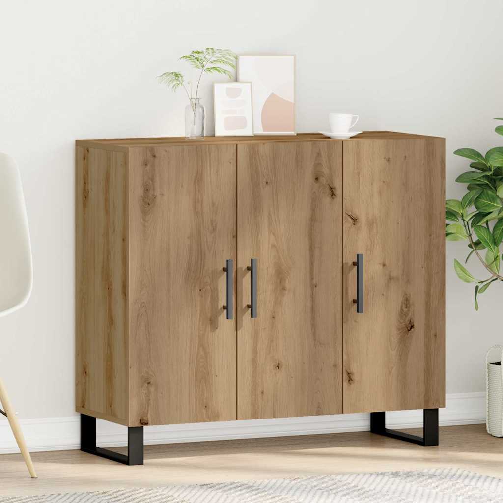 3 ukseline kappideta Artisan Oak 90x34x80 cm Tehispuit