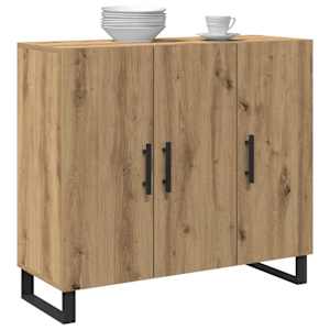 Servírovací skříň Artisanový dub 90 x 34 x 80 cm - obrázek 3