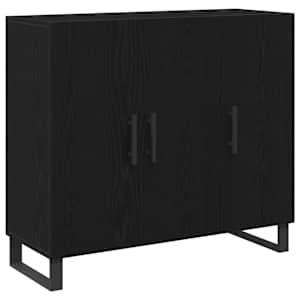 Servírovací skříň Černý dub 90 x 34 x 80 cm kompozitní dřevo - obrázek 2