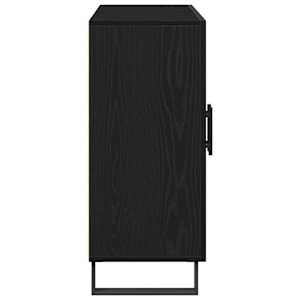Servírovací skříň Černý dub 90 x 34 x 80 cm kompozitní dřevo - obrázek 7