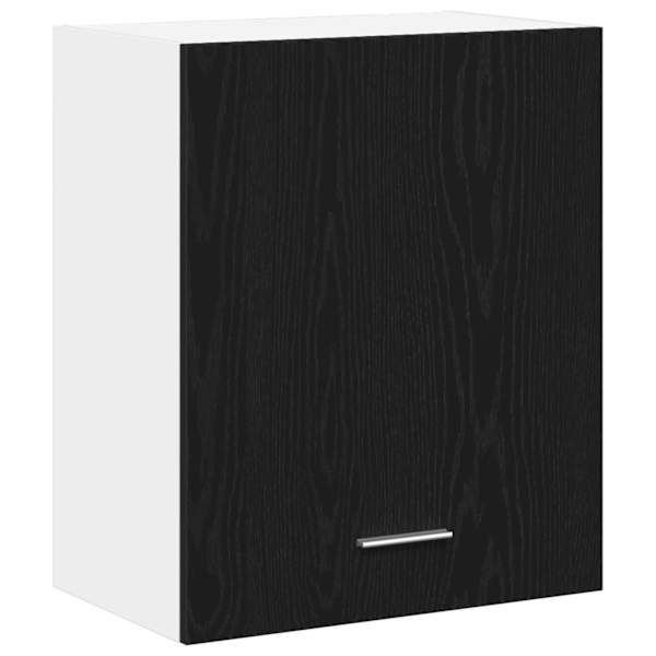 vidaXL Seinakapp Must tamm 50 x 31 x 60 cm Tehispuit