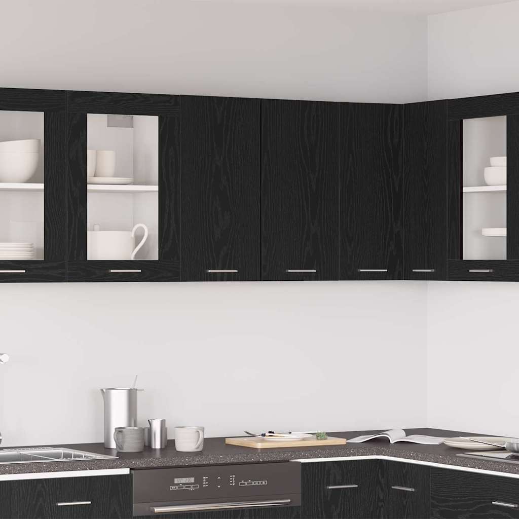 Meuble mural en chêne noir 60 x 31 x 60 cm fait en bois de qualité