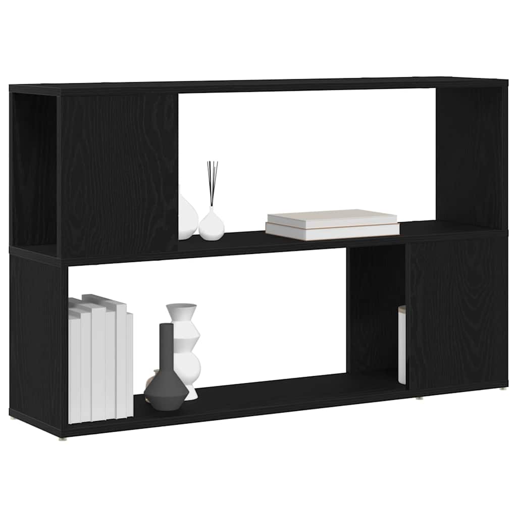 vidaXL Boekenkast Zwart Eiken 100x24x63 cm Hoge Kwaliteit Hout