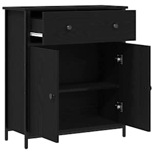 Servírovací skříň Černý dub 70 x 30 x 80 cm kompozitní dřevo - obrázek 5